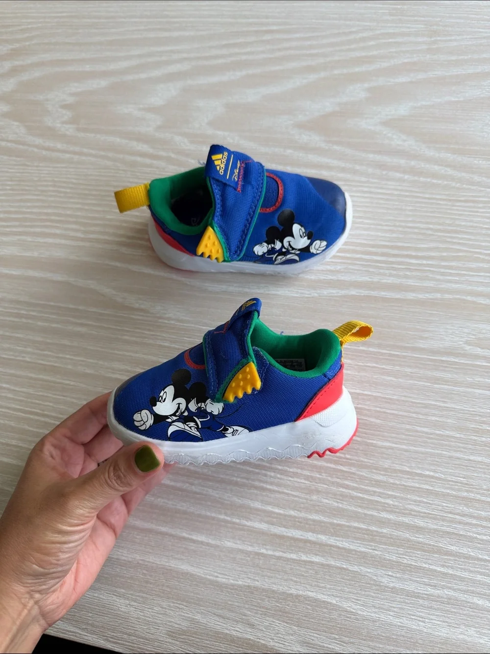 adidas Kids Blue Mickey Mouse Slip-On Sneakers